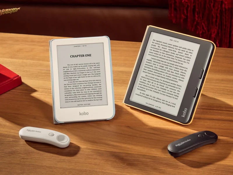 N257-AC-WH-U-PL-G2 - KOBO REMOTE PAGE TURNER - NEWSPRINT GREY