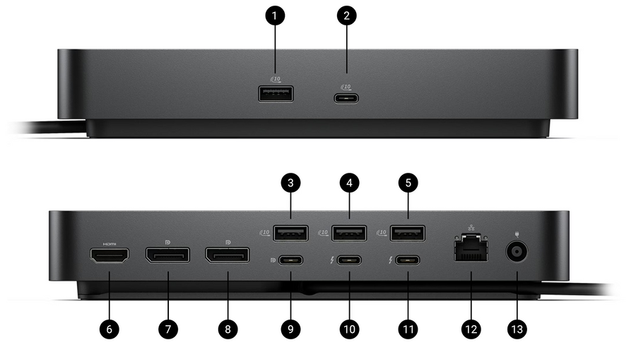 Dell Pro Thunderbolt 4 Dock WD25TB4, USB-C Quad 4K 60Hz Display Alt Mode Docking Station with 130W