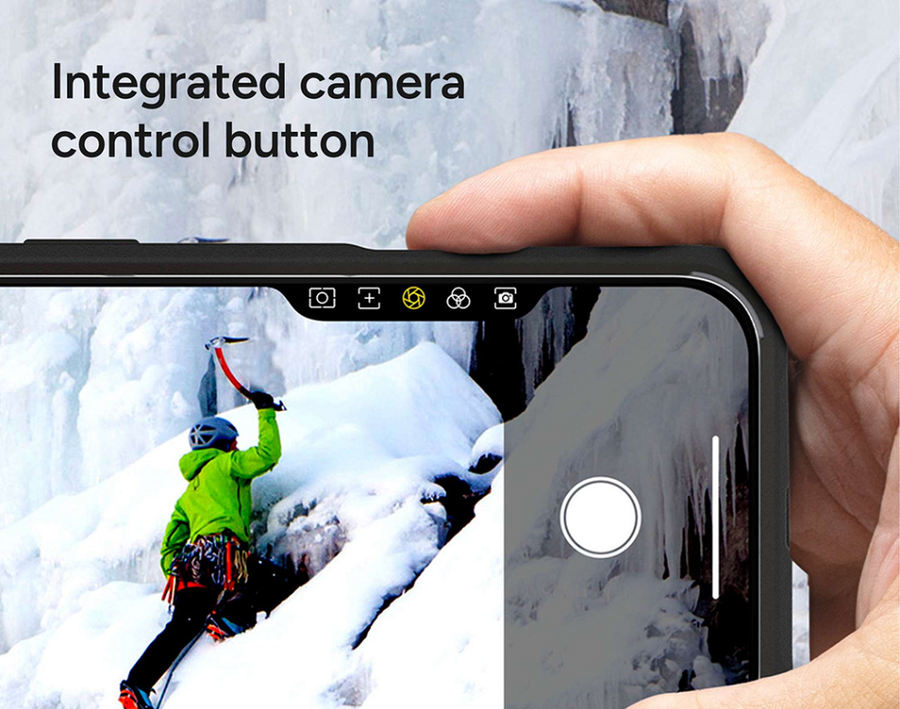 702320830 - ZAGG Rainier Snap Kickstand + Camera Control Button Case, Apple 17 Pro, Black (CC)