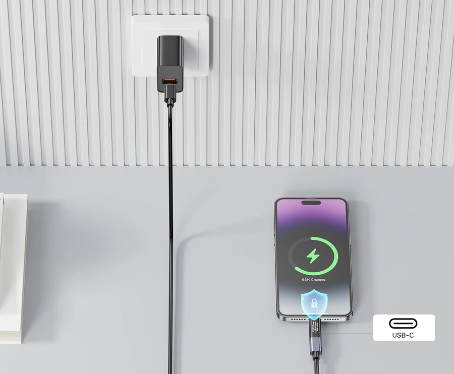 Unitek A1055A - DataShield USB-C Data Blocker Adapter. Secure Personal Data with safe & stable fast PD240W