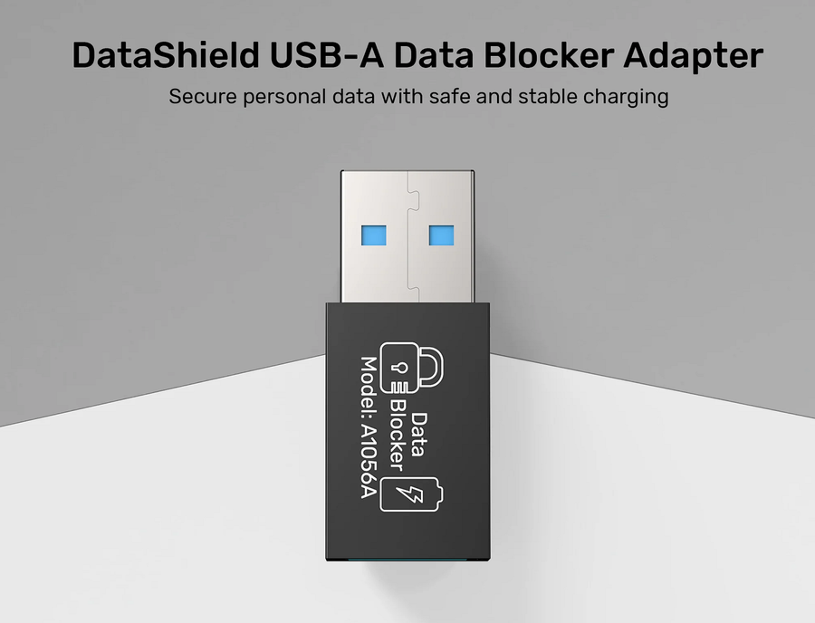 Unitek A1056A - DataShield USB-A Data Blocker Adapter. Schützt persönliche Daten mit sicherer & stabiler PD240W-Schnellladung