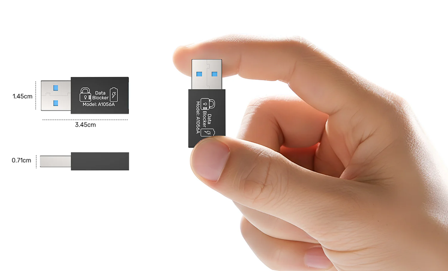 Unitek A1056A - DataShield USB-A Data Blocker Adapter. Schützt persönliche Daten mit sicherer & stabiler PD240W-Schnellladung
