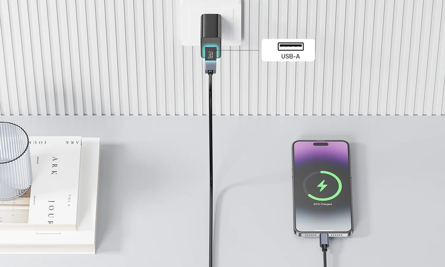 Unitek A1056A - DataShield USB-A Data Blocker Adapter. Schützt persönliche Daten mit sicherer & stabiler PD240W-Schnellladung