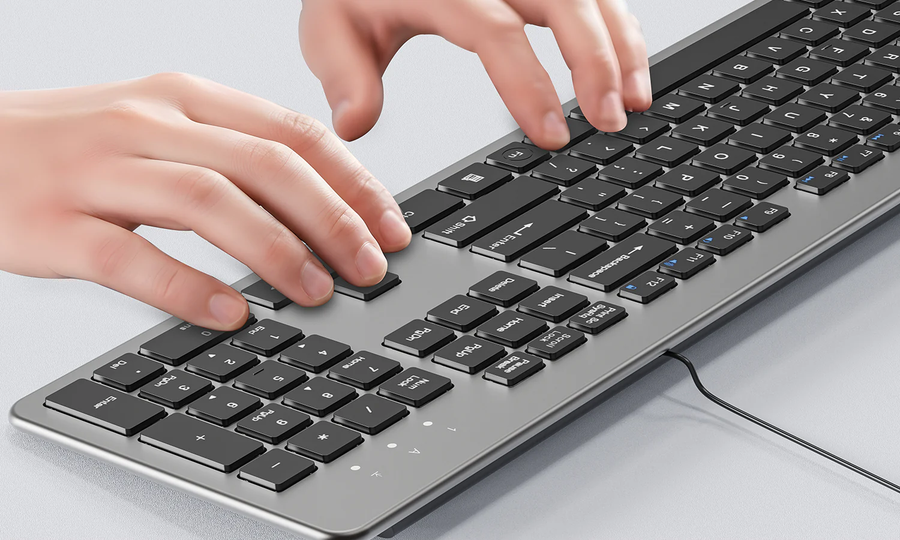T052A - UNITEK 2.4G Wired Keyboard Space Grey