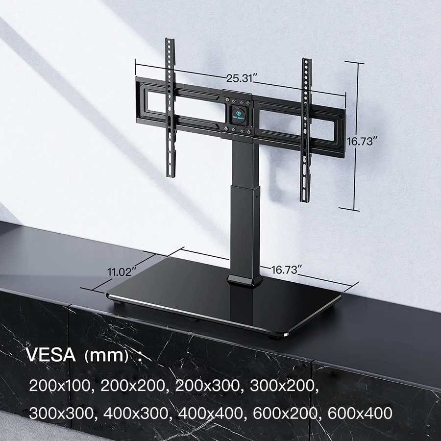 Perlesmith PSTVS02-2 - Universal TV Stand for 32"- 80" Flat Scr