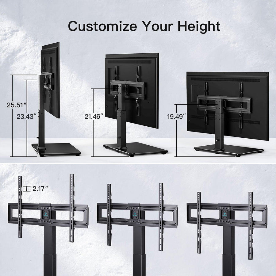 Perlesmith PSTVS02-2 - Universal TV Stand for 32"- 80" Flat Scr