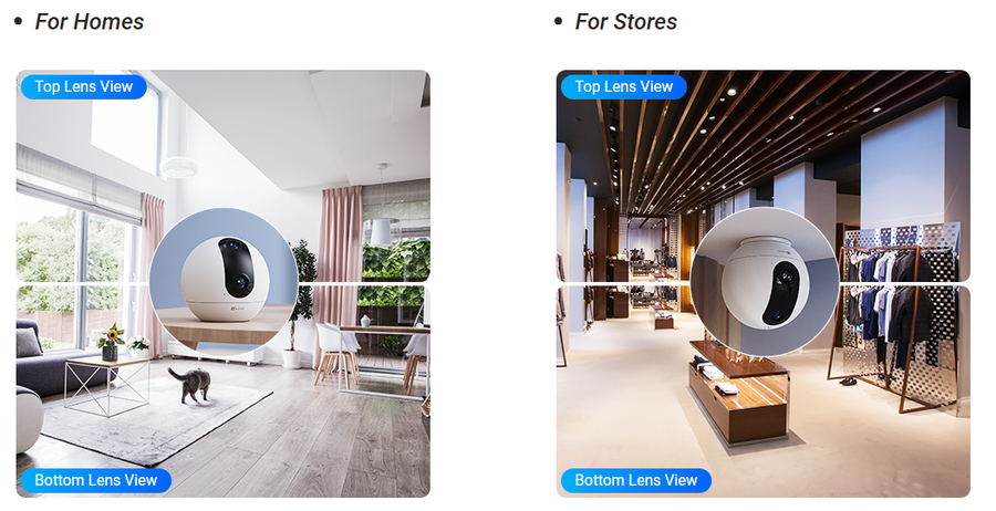 EZVIZ C60P - 4MP (2K+) Indoor WiFi Camera w/ Dual Lens. Motorized Horizontal 360 Pan View