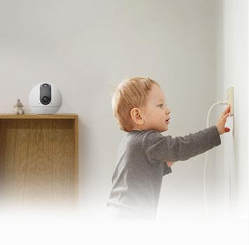 EZVIZ C60P - 4MP (2K+) Indoor WiFi Camera w/ Dual Lens. Motorized Horizontal 360 Pan View