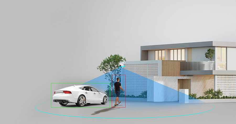 EZVIZ H80F - 2K+x3 Triple-lens Outdoor Wired WiFi Smart Home Camera. 2K+ Triple Lenses