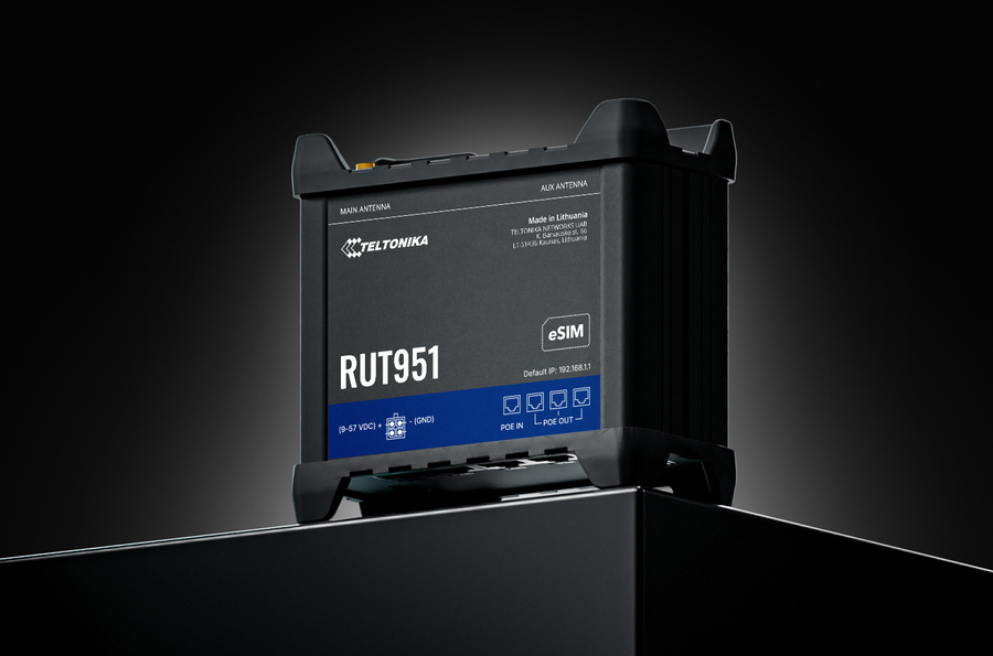 RUT951_POEPLUS - Teltonika RUT951POE+ Dual SIM and eSIM 4G/LTE Wi-Fi Ethernet Router PoE Out and IO