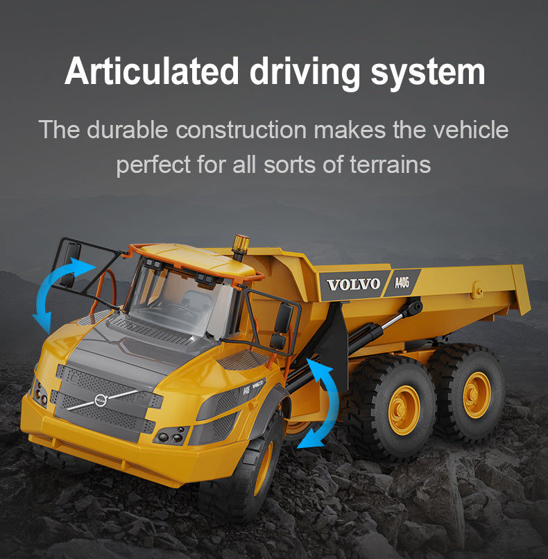 CADA/DOUBLE E E591-003 - DOUBLE E: 1:20 VOLVO A40G DUMP TRUCK R/C