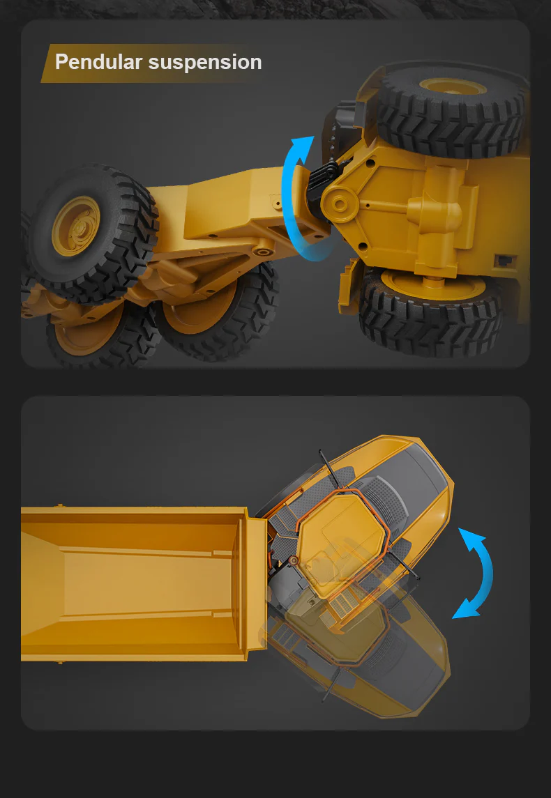CADA/DOUBLE E E591-003 - DOUBLE E: 1:20 VOLVO A40G DUMP TRUCK R/C