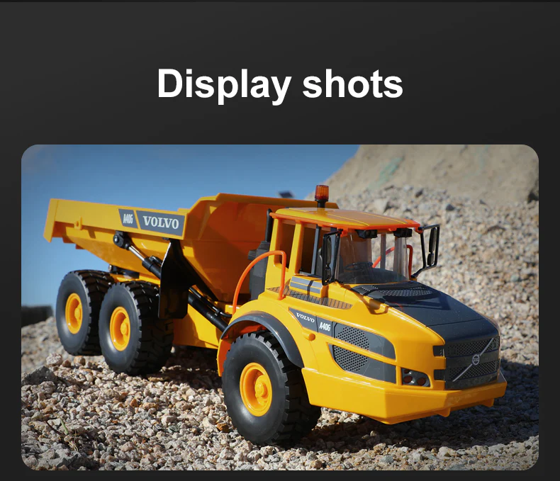 CADA/DOUBLE E E591-003 - DOUBLE E: 1:20 VOLVO A40G DUMP TRUCK R/C
