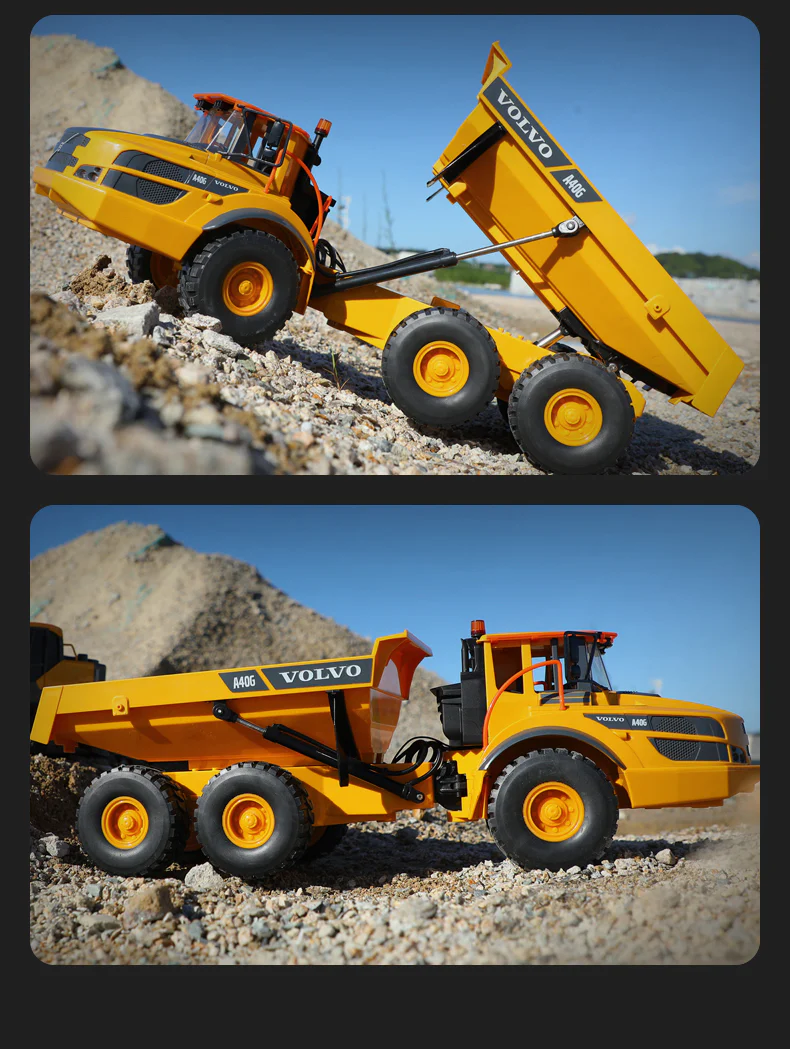 CADA/DOUBLE E E591-003 - DOUBLE E: 1:20 VOLVO A40G DUMP TRUCK R/C