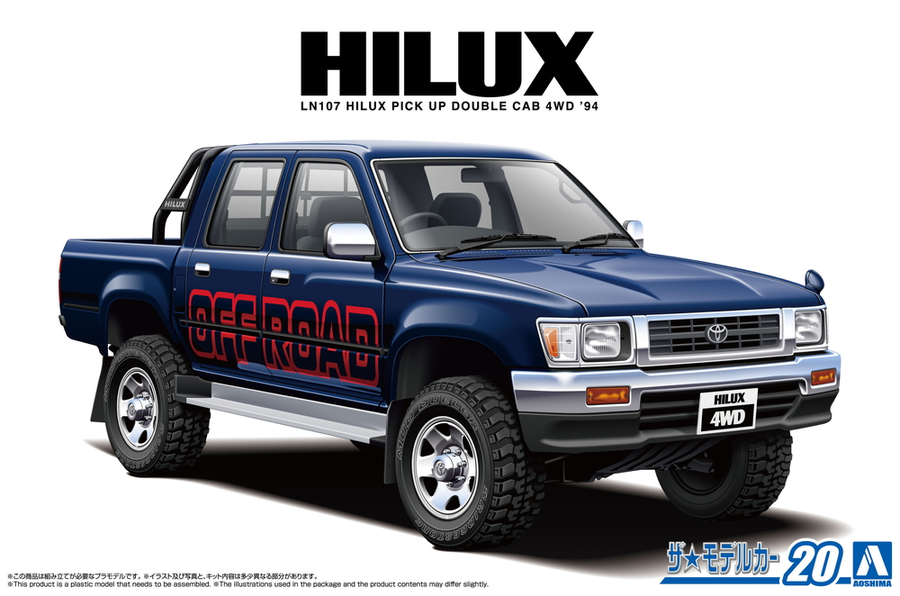 Aoshima 3-6217 - AOSHIMA 1/24 TOYOTA HILUX DOUBLE CAB 4WD'94