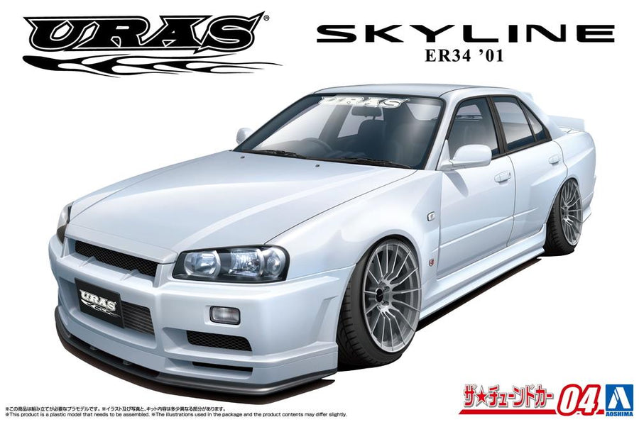 Aoshima 3-5534 - AOSHIMA 1/24 NISSAN SKYLINE R34 25GT URAS'01