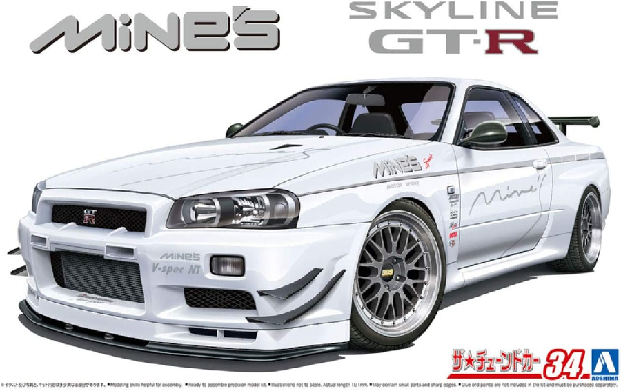 Aoshima 3-5986 - AOSHIMA 1/24 MINE'S R-34 SKYLINE