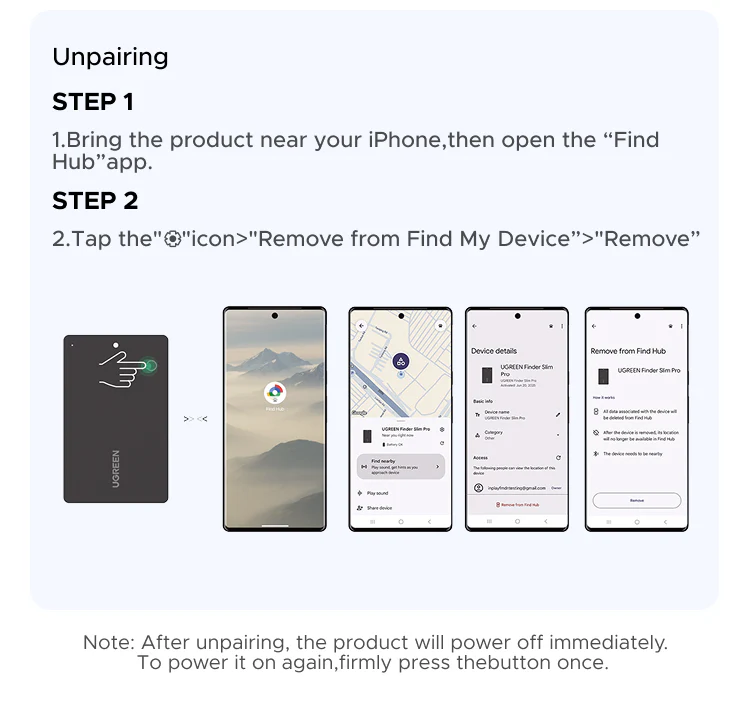 UG-75644 - UGREEN Finder Slim Pro apple+Google