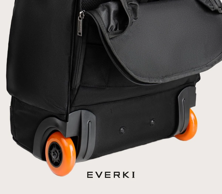 EVERKI EKP122B-ECO - Atlas Wheeled Laptop Backpack. Notebooks 13-17.3''. Felt-lined iPad/Kindle/tablet