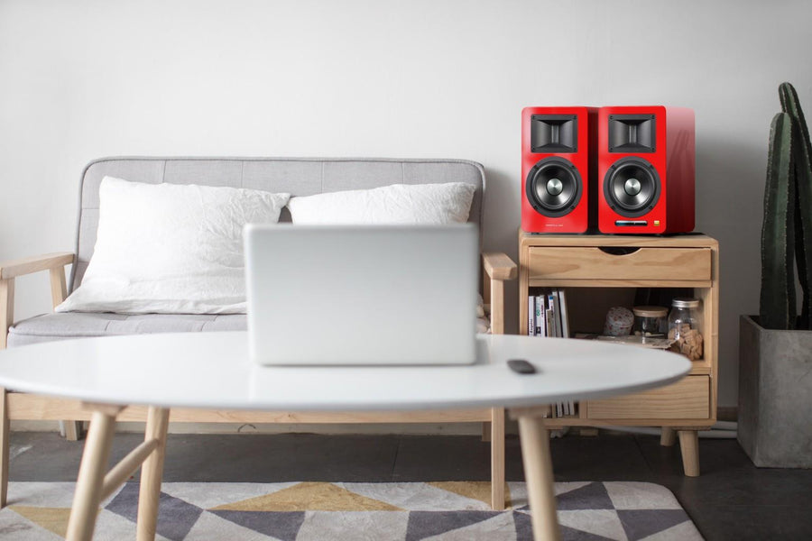 Airpulse by Edifier A100 Bookshelf Speakers + SW8 8" Subwoofer 270W 2.1 HiFi System Bundle - Gloss Black