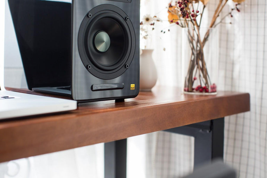 Airpulse by Edifier A100 Bookshelf Speakers + SW8 8" Subwoofer 270W 2.1 HiFi System Bundle - Gloss Black