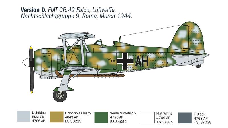 Italeri 1-1485 - ITALERI 1/72 CR.42 FALCO NIGHT FIGHTER
