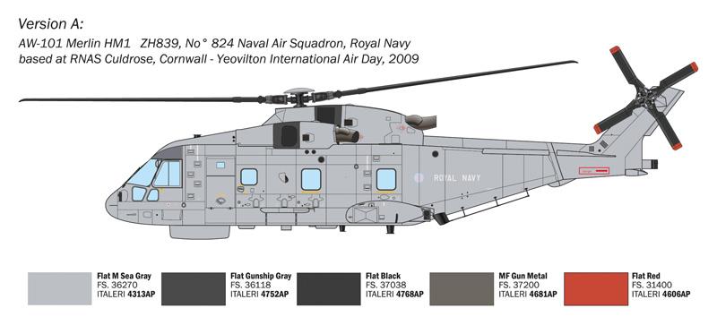 Italeri 1-1486 - ITALERI 1/72 AW101 MERLIN HM.1