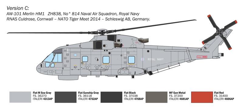 Italeri 1-1486 - ITALERI 1/72 AW101 MERLIN HM.1