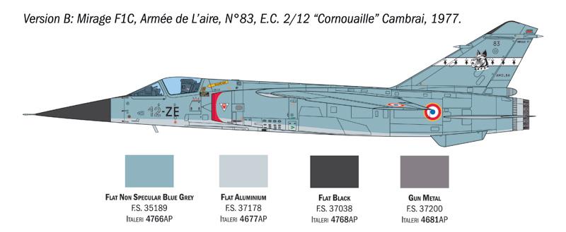 Italeri 1-2839 - ITALERI 1/48 MIRAGE F1 C/CR