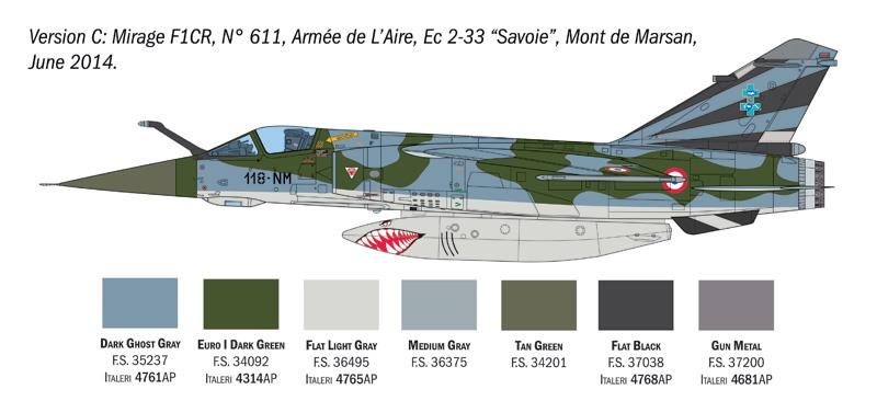 Italeri 1-2839 - ITALERI 1/48 MIRAGE F1 C/CR