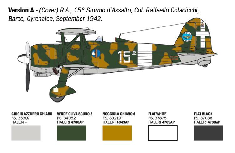 Italeri 1-2842 - ITALERI 1/48 FIAT CR.42 FALCO ASSAULT/NIGHTFIGHTER