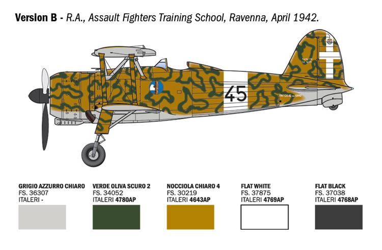Italeri 1-2842 - ITALERI 1/48 FIAT CR.42 FALCO ASSAULT/NIGHTFIGHTER