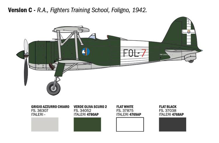 Italeri 1-2842 - ITALERI 1/48 FIAT CR.42 FALCO ASSAULT/NIGHTFIGHTER