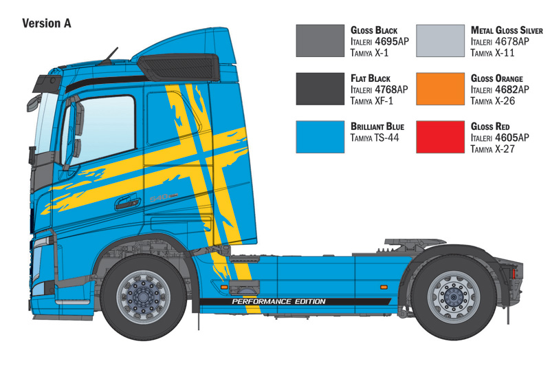 Italeri 1-3967 - ITALERI 1/24 VOLVO FH LOW ROOF