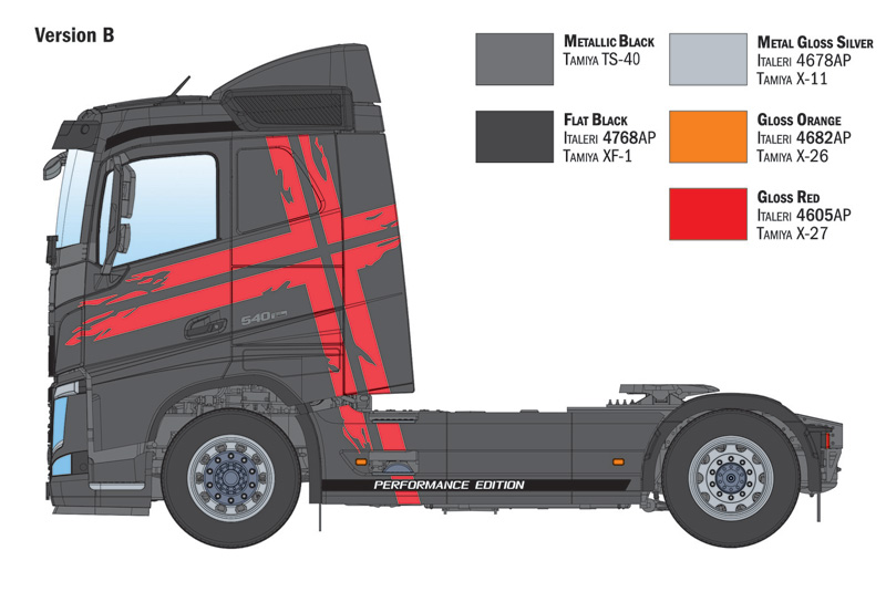Italeri 1-3967 - ITALERI 1/24 VOLVO FH LOW ROOF