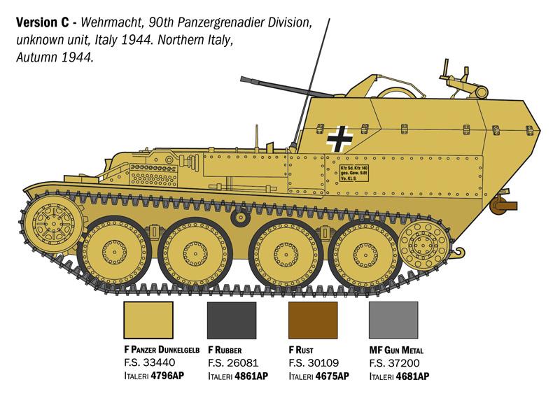 Italeri 1-96461 - ITALERI 1/35 Sd. Kfz. 140 Flakpanzer 38 Gepard