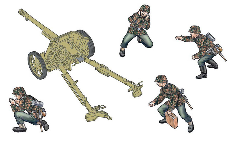 Italeri 1-96460 - ITALERI 1/35 Pak 97/38 AT Gun with crew