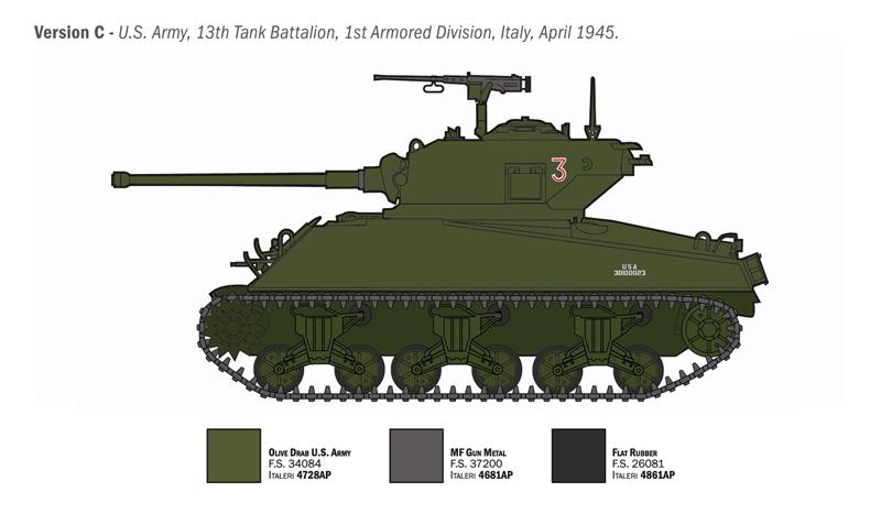 Italeri 1-96440 - ITALERI 1/35 Sherman M4A3 Wet
