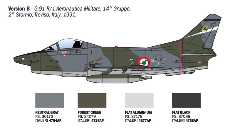 Italeri 1-92645 - ITALERI 1/48 G.91 R1/R3 "Gina"