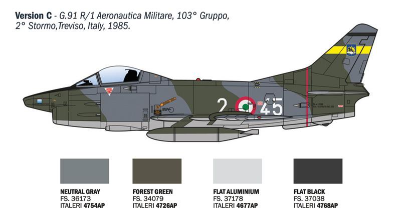 Italeri 1-92645 - ITALERI 1/48 G.91 R1/R3 "Gina"