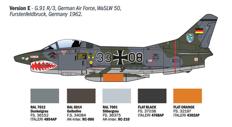 Italeri 1-92645 - ITALERI 1/48 G.91 R1/R3 "Gina"