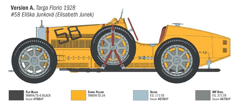 Italeri 1-4716 - ITALERI 1/12 Bugatti T35B Targa F./GP Monaco