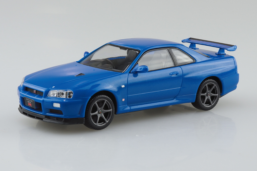 Aoshima 3-20044 - AOSHIMA 1/32 NISSAN R34 GT-R - BAYSIDE BLUE