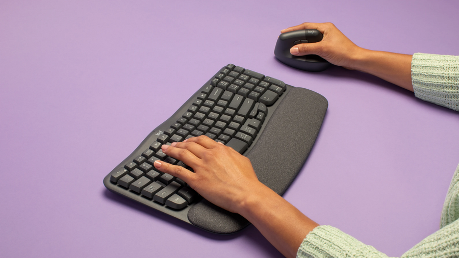 920-013639 - Logitech Wave Keys Wireless Ergonomic keyboard & LIFT Combo