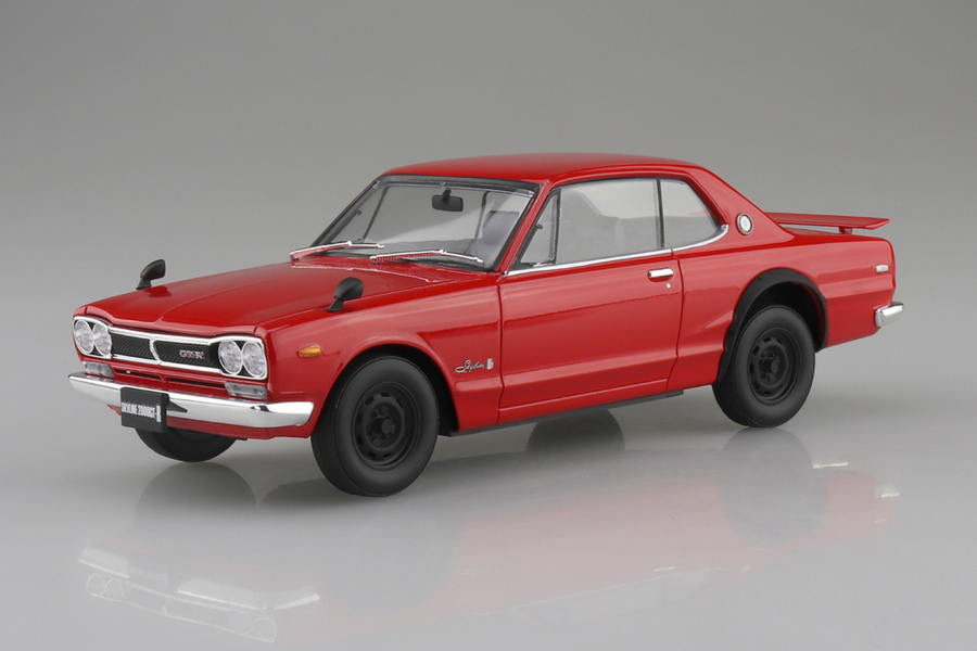 Aoshima 3-6591 - AOSHIMA 1/24 SKYLINE HT 2000 GT-R 1970 RED