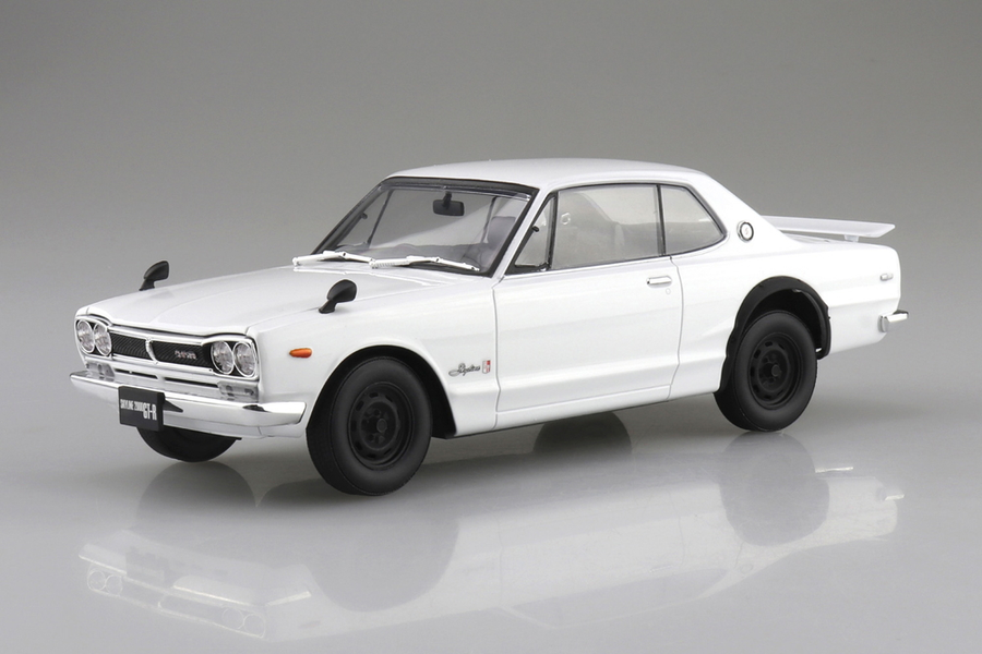 Aoshima 3-6590 - AOSHIMA 1/24 SKYLINE HT 2000 GT-R 1970 WHITE