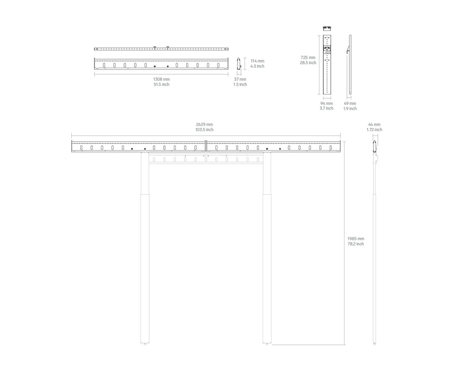 H802-BG - Dual Display Kit for Heckler AV Wall