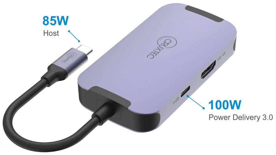 Cruxtec  CMD06-SG USB-C 6-in-1 Mini Dock