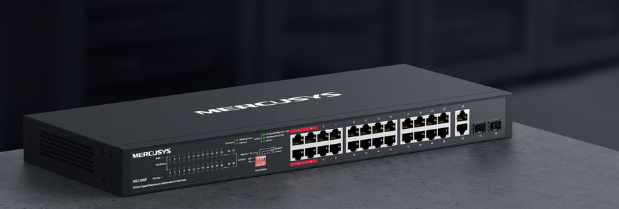 TP-Link MS128GP - Mercusys MS128GP 28 Port Gigabit Switch Steel Case 24x PoE+