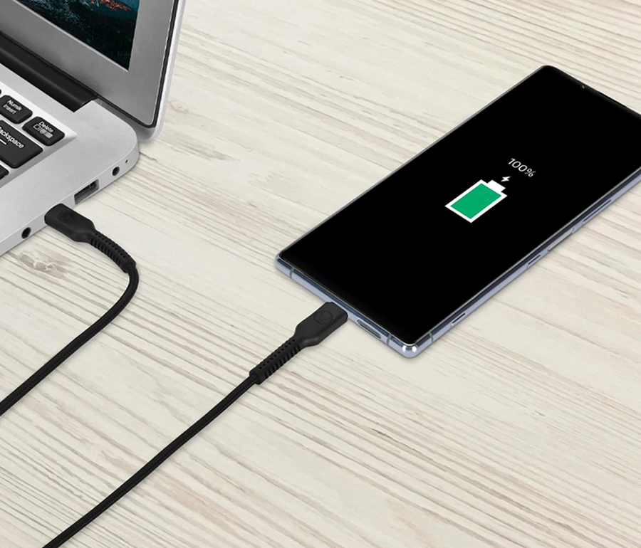 ELK-04520-R - Bonelk Long-Life Easy Grip USB-C auf USB-C Kabel, 240W/480Mbps - 1.5m (Schwarz)